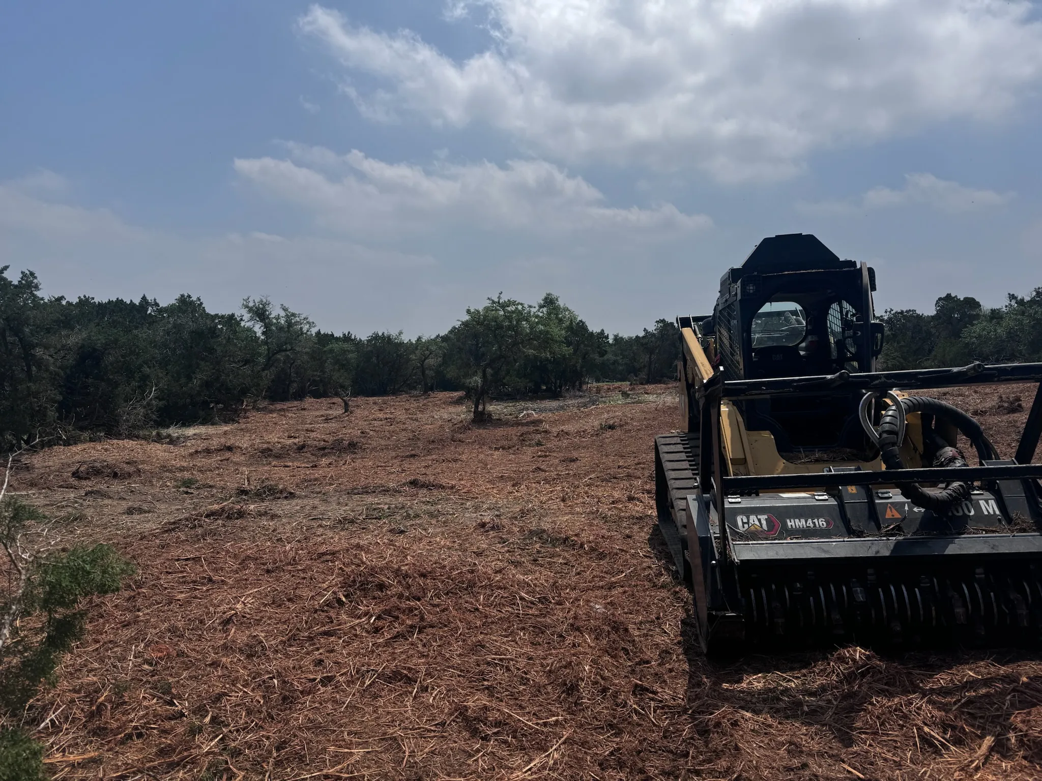 Central Texas land clearing by Black Cat Land Management